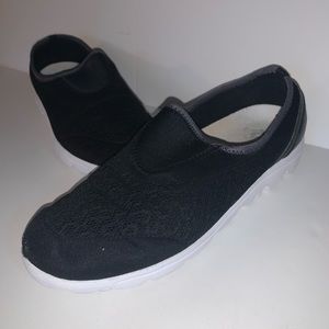 Propét Black Slip-On Travelactiv Tennis Shoes